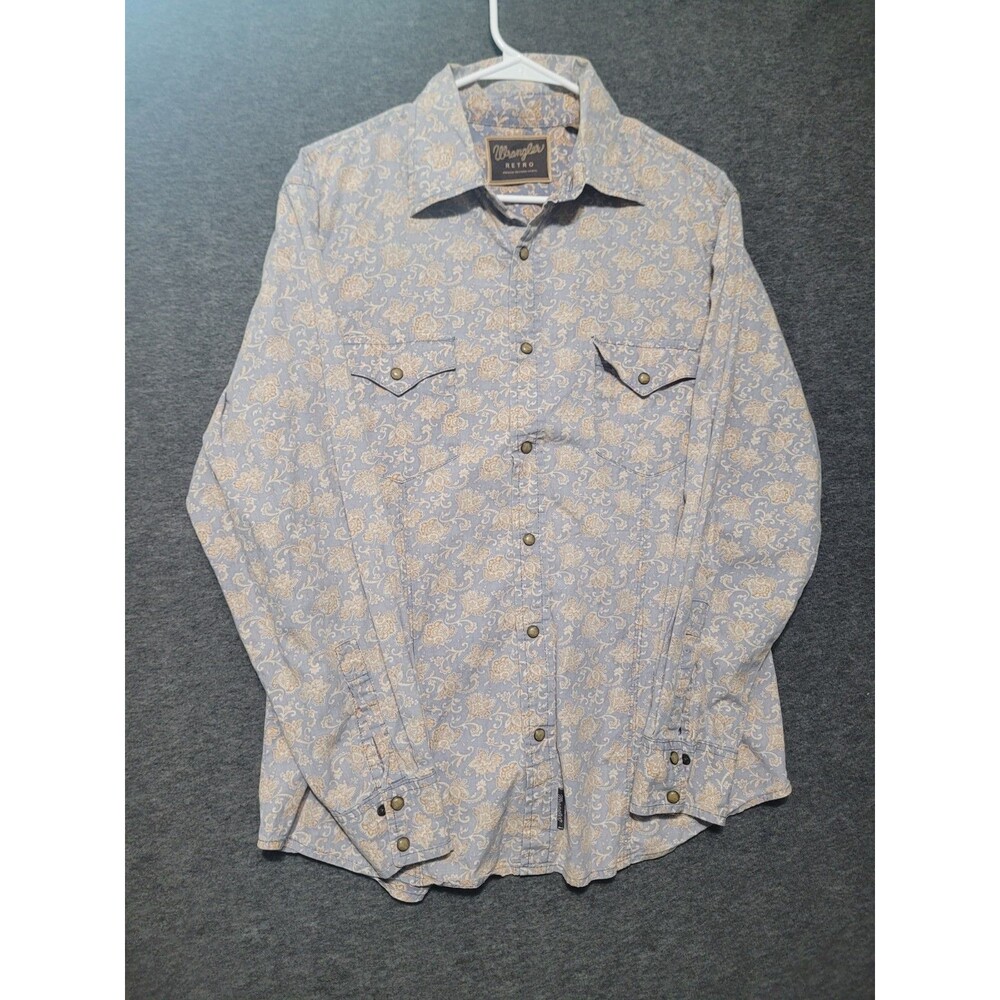 Wrangler Retro Large snap button western geometric pockets paisley cowboy